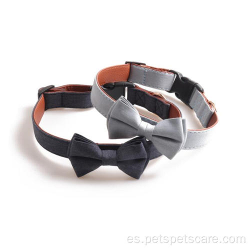 Amable Moda de tela Pet Dog Bow Litle Collar